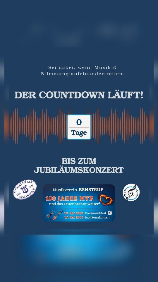 🎶 Heute Abend ist es soweit 🤩
Um 19 Uhr beginnt unser Jubiläumskonzert! 🔥
Bis dahin laufen die letzten Vorbereitungen auf Hochtouren, inklusive Uniformcheck. 👔🎺

Dabei wurde schnell klar: Bei Thea passt die Uniform nicht mehr ganz so wie gewohnt, denn sie ist schwanger. 🤰💛
Wir finden, ein schöneres Zeichen für Zukunft und Vereinsleben gibt es kaum. Zumal eine weitere Nachwuchsmusikerin auch gerade erst ein paar Wochen alt ist. 🥰

Null Tage. Kein Warten mehr. Jetzt wird gefeiert, gespielt und gemeinsam auf 100 Jahre Musikverein Benstrup angestoßen! 🥳

#100jahremvbenstrup #jubiläumskonzert  #vorfreude #blasmusikliebe #musikvereinliebe